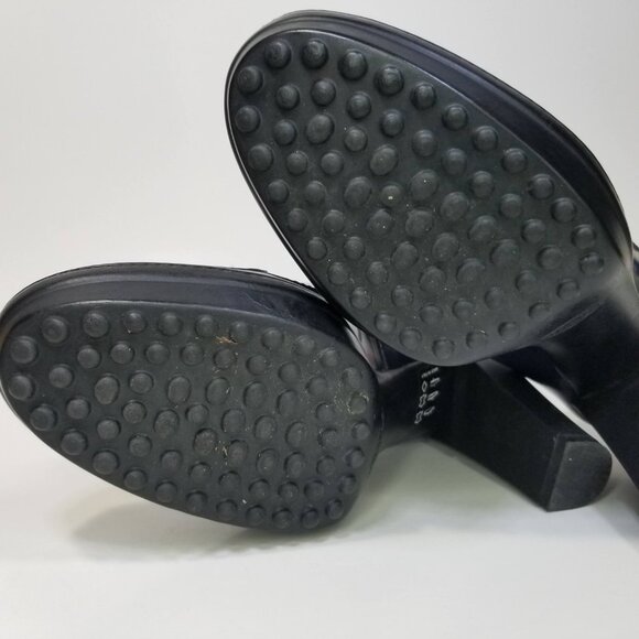 Tod's Women's Patent Leather Penny Loafer Pumps Blue Size EU 35/US 5 block heel - Picture 11 of 15